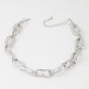 Hammered Chain Necklace – Shiny Textured Links, 16″