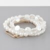 Multi-Strand Faux Pearl Bracelet – Layered Stretch Design