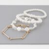 Multi-Strand Faux Pearl Bracelet – Layered Stretch Design