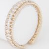 Crystal Bar Open Cuff Bracelet – Polished Finish
