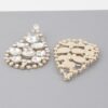 Rhinestone Teardrop Earrings – Polished Metallic
