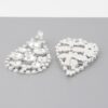 Rhinestone Teardrop Earrings – Polished Metallic