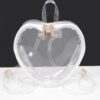Heart-Shaped Clear Backpack with Mixed Metal Hardware