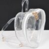 Heart-Shaped Clear Backpack with Mixed Metal Hardware