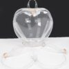 Heart-Shaped Clear Backpack with Mixed Metal Hardware