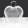Heart-Shaped Clear Backpack with Mixed Metal Hardware