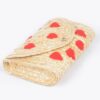 Heart Embroidery Straw Clutch – Polyurethane