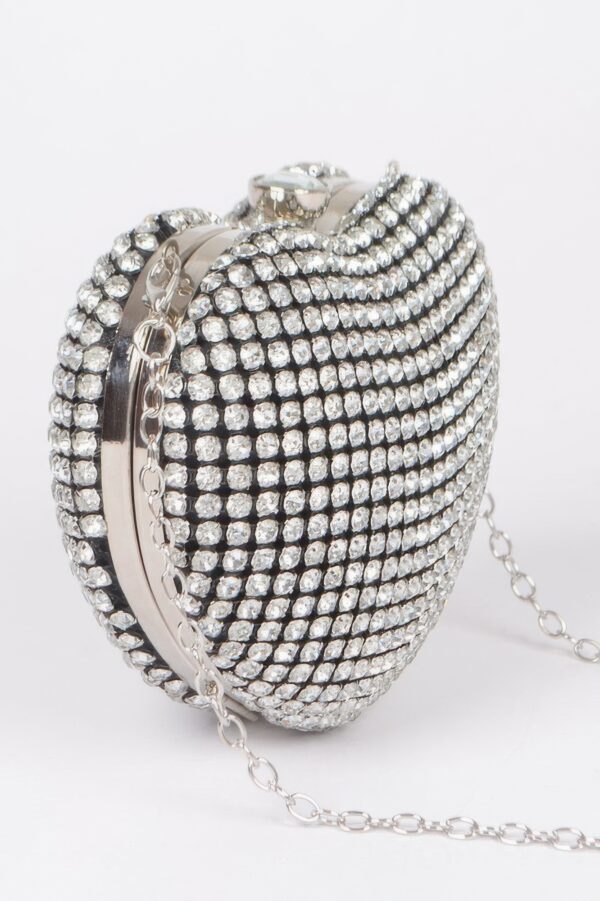 Rhinestone Heart Party Clutch – Sparkle Evening Bag
