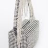 Oversized Rhinestone Fringe Strap Evening Clutch