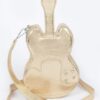Guitar-Shaped Metallic Faux Leather Novelty Bag