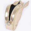Guitar-Shaped Metallic Faux Leather Novelty Bag