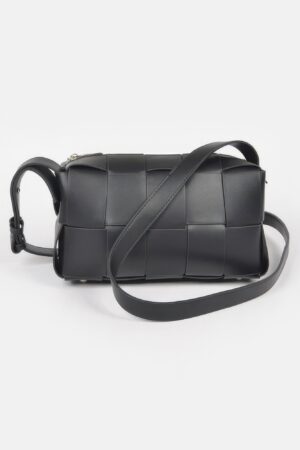 Faux Leather Braided Zip Bag – Braided Accent