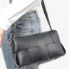 Faux Leather Braided Zip Bag – Braided Accent