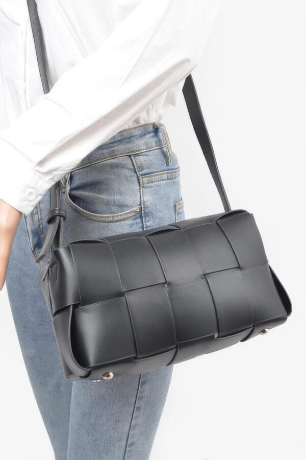 Faux Leather Braided Zip Bag – Braided Accent