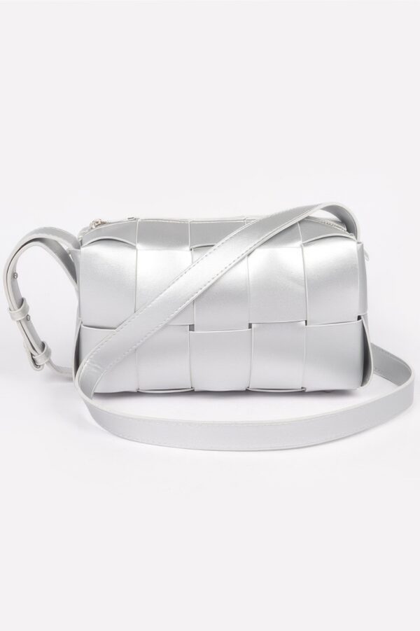 Faux Leather Braided Zip Bag – Braided Accent