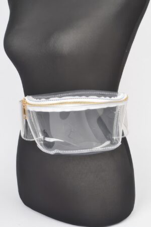 Clear Zip Front Fanny Pack – PVC Festival Belt Bag