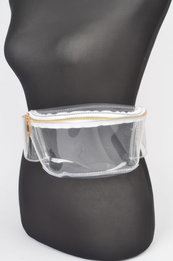 Clear Zip Front Fanny Pack – PVC Festival Belt Bag
