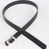 Slim Faux Leather Belt with Sleek Metal Buckle