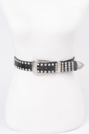 Rhinestone Multi Metal Belt – Polished Link Accent