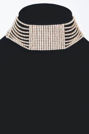 Rhinestone Choker Necklace – 11.5″ Sparkle