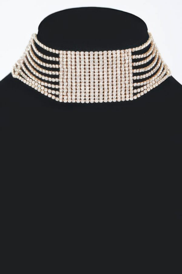 Rhinestone Choker Necklace – 11.5″ Sparkle