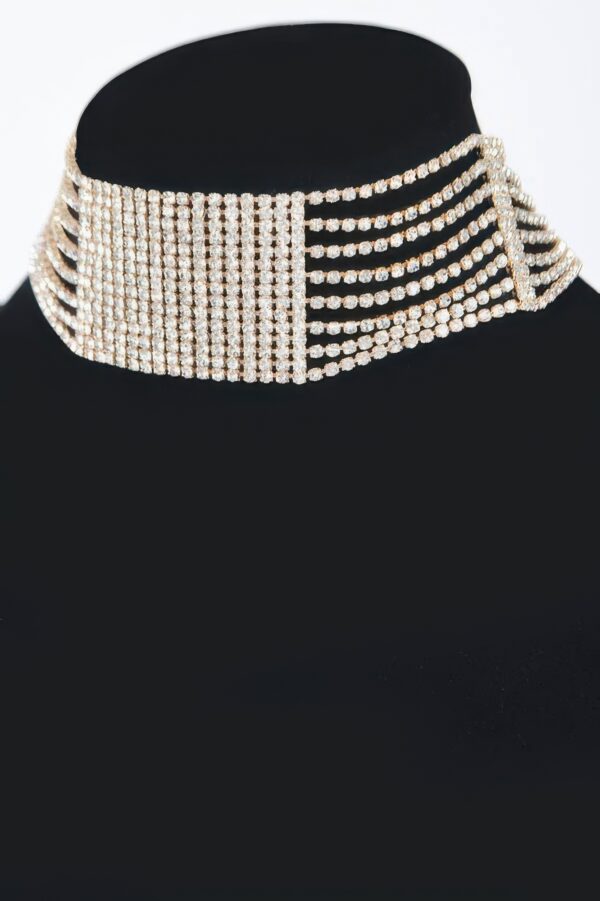 Rhinestone Choker Necklace – 11.5″ Sparkle
