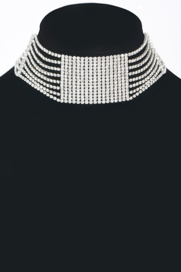 Rhinestone Choker Necklace – 11.5″ Sparkle