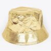 Metallic Faux Leather Bucket Hat – Glossy PU