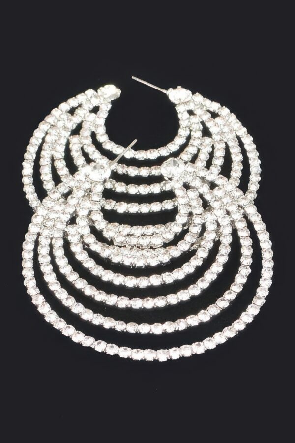 Rhinestone Earrings – Sparkling Circular Statement