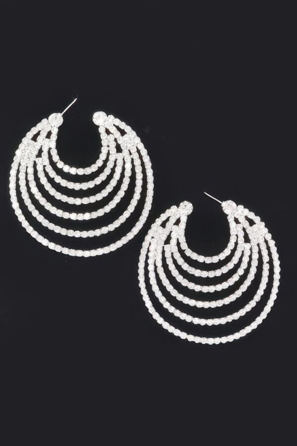 Rhinestone Earrings – Sparkling Circular Statement