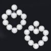 Faux Pearl Earrings with Polished Frame