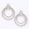 Rhinestone Circular Earrings – 2.25″ Sparkle