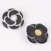 Faux Pearl Flower Stud Earrings – Polished Metallic Bloom