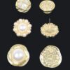 Faux Pearl Metal 3-Piece Stud Earring Set