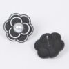 Acrylic Flower Earrings with Faux Pearl Center