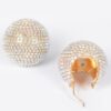 Round Rhinestone Stud Earrings – Crystal Finish