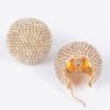 Round Rhinestone Stud Earrings – Crystal Finish
