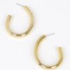 Lightweight CCB Hoop Earrings – Polished Metallic