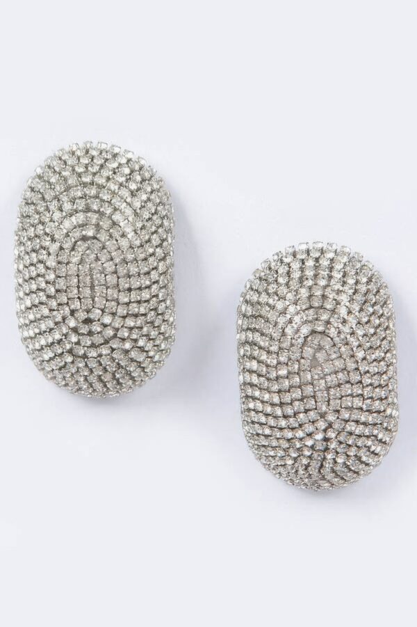 Rhinestone Drop Earrings – Polished Metal Sparkle