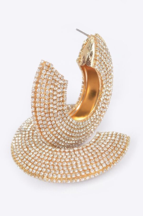 Rhinestone Earrings – Oversized Crystal Circle