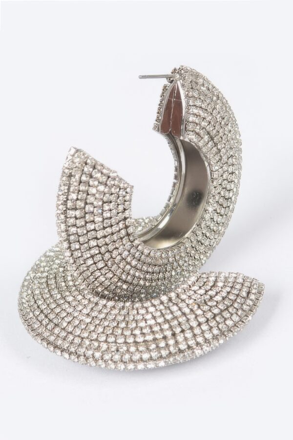 Rhinestone Earrings – Oversized Crystal Circle
