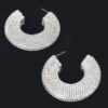 Rhinestone Earrings – Oversized Crystal Circle