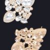 Multi Rhinestone Earrings – Polished Metallic Frame