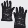 Floral Fishnet Glove – Lace-Accent Retro Accessory