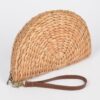 Half-Circle Straw Clutch – Woven Half-Moon Bag