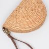 Half-Circle Straw Clutch – Woven Half-Moon Bag