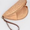 Half-Circle Straw Clutch – Woven Half-Moon Bag
