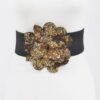 Sequin Floral Elastic Belt – Sparkle Waist Accent