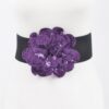 Sequin Floral Elastic Belt – Sparkle Waist Accent
