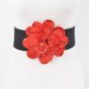 Sequin Floral Elastic Belt – Sparkle Waist Accent
